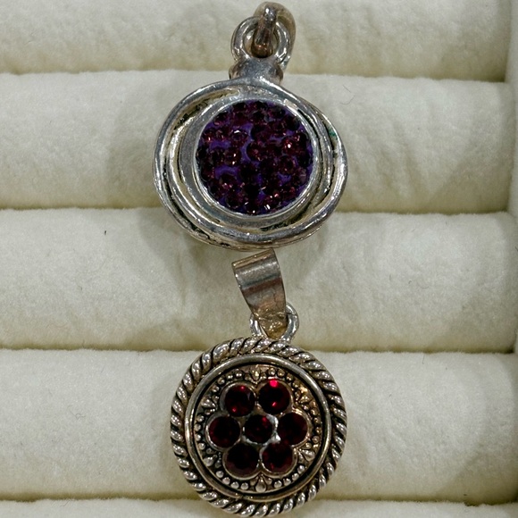 Lotti Dotties Silver Plated Necklace w/18 Charms Ring Case Pendants (2) - Picture 8 of 9